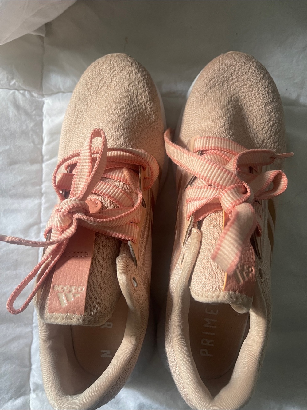 adidas Peach Pink Knit Casual Sneakers